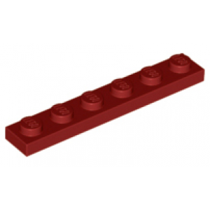 Plaat 1x6 Dark Red